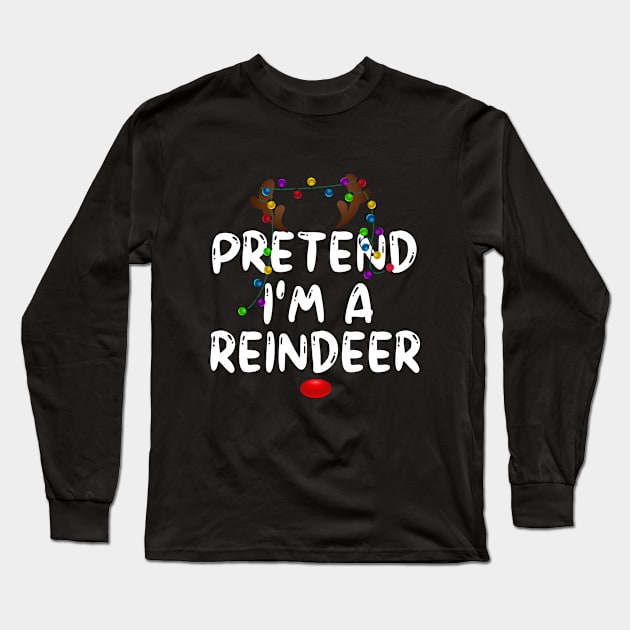 Pretend I'm A Reindeer Long Sleeve T-Shirt by Bourdia Mohemad